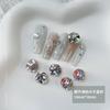 Manicura Cuadrado Grueso Lima Diamante Uña Portátil Material Acabado Cono Perla Diamante Cuentas de Acero Diamante Incrustado con Diamante Uña DIY Joyería Estéreo Diamante