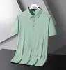 Mercadorias de Fujian camiseta polo de seda gelo sem marca masculina manga curta verão nova chegada lapela gola social marca da moda