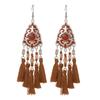 Brincos de margarida novos 12 1 cor pequenos frescos retrô com borla multicamadas de cristal brincos europeus e americanos joias da moda atacado