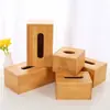 Caixa de lenços de mesa para uso em hotel, de alta qualidade, simples, estilo chinês, caixa de lenços de bambu especificamente para guardanapos de restaurante