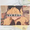 Poster Retrô Bela Garota Caderno A5 Estudante Caderno Pautado Diário Planejador Bela Garota Caderno de Páginas para Colorir Anime