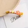 Goma para el pelo de cuentas acrílicas florales de colores caramelo estilo coreano y japonés, Cuerda para el pelo de bloqueo de color dulce estilo Hyuna con alta elasticidad