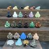 Sapos de cristal 4cm pedra semipreciosa pedra natural sapo animalzinho fofo