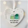 Bestseller transfronterizo Decoración de Amistad en Forma de Corazón Adorno de amistad acrílico 2D