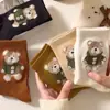 Calcetines de Oso para Mujer de Media Pantorrilla Primavera y Otoño Ins de Moda Lindos Versátiles Frescos Estilo Japonés Calcetines de Hilo de Pluma de Café