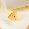 Un Nuevo Estilo de Dos Usos Exportación Moda de Alta Gama Elegante Flor de Diamante Acero de Titanio Antidescolorante Collar Accesorios para Mujer