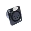HF Preto prata Quatro Núcleos Canhão Quadrado de Metal Assento Quadrado Assento Mãe Caron Quadrado Soquete de Microfone de 4 Núcleos Assento Mãe Cannon