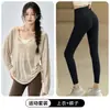 Cubierta Deportiva Ligera Transpirable de Manga Larga para Primavera y Otoño para Mujer, Top Holgado de Yoga, Ropa Exterior de Camiseta para Pilates, Fitness, Running