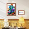 Mona Lisa punto de cruz real cactus nuevo moderno simple planta sala de estar porche decoración bordado a mano con hilo