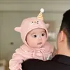 Gorro cálido a prueba de viento con protección para las orejas para bebés y niños pequeños, lindo gorro fetal para niños y niñas