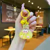 Chaveiro Mini Bolinho de Arroz Tendência do Tiktok Areia Fluida de Óleo Acessório DIY Pingente de Chaveiro Ornamento da Moda