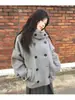 En stock abrigo de lana con capucha de doble botonadura holgado adelgazante para otoño e invierno Dongdaemun coreano ins ropa de mujer 19207