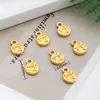 Pingente Banhado a Ouro 14K que Preserva a Cor com a Palavra "Fortuna" Pequeno Pingente para Pulseira Acessório Pulseira DIY Acessórios de Contas Atacado D104