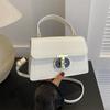 Bolso de Mujer Elegante Color Sólido Patrón Cocodrilo Versátil Portátil Cierre Bolso Cuadrado Pequeño 2023 Nuevo Moda Hombro Cruzado Bolso Commuter