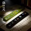Borracho en Flores: Set de regalo de pisapapeles y regla, Pisapapeles de cobre, Pisapapeles especial para caligrafía, Latón pintado para caligrafía, Pincel de caligrafía, Principiante en caligrafía
