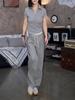 24155 Da Ai Mei Yi Yuan Verano 2026 Nuevo Elegante Cuello Camisero Manga Corta Casual Pantalón Recto Moda Juvenil Ropa para Mujer