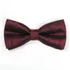 Pajarita Formal para Hombre Color Borgoña Patrón Borgoña Pajarita de Novio Masculina Boda Padrino Pajarita Doble Femenina Negra