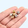Cuentas Pulidas de Acero Inoxidable de 6 mm con Forma de Corazón, Agujero Cuadrado Pasante Pequeño, Cuentas para DIY que No se Desvanecen, Cuentas Sueltas, Accesorios para Collares