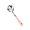 Pala al por mayor pala para saltear mango de trigo espátula de acero inoxidable cuchara para sopa pala para freír colador de cocina suministros de utensilios de cocina antiquemaduras