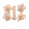 Amor vintage cinco pontas estrela balão de alumínio 32 polegadas pacote balão digital decoração festa de aniversário do bebê