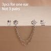 Pendientes de Acero Inoxidable Exquisitos Personalizados Incrustados con Piedras de Diseño de Nicho de Moda Europea y Americana Transfronteriza Pendientes Pendientes Pulidos Finamente Estilo Nuevo