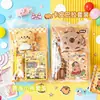 Lindo set de papelería de peluche en una bolsa transparente, un regalo sorpresa para el inicio de clases, recompensa para niños, papelería de regalo pequeña