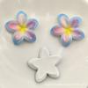 Flor de Huevo de Cinco Pétalos Brillante Graduado Resina Accesorios Estuche para Teléfono Móvil DIY Pasador Cuerda para el Cabello Parche Flor para Zapatos Material