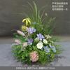 Fila de Flores Artificiales Boda Mori Azul Púrpura Arreglo Boda Jardín Monet Camino Guía Flor de Seda Decoración Floral Escenario T