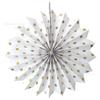 Abanico plegable de papel bronceado al por mayor, conjunto de abanico plegable de papel con flores y lunares, decoración para fiestas de cumpleaños infantiles y bodas.