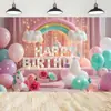 Fondo de Tela para Cumpleaños Infantil de Unicornio Transfronterizo Fiesta Banner de Comercio Exterior de Amazon Tela de Fondo para Fotografía Accesorios para Fotos