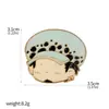 Mercancía de Anime Broches de One Piece: Luffy Sombrero de Paja, Zoro, Ace, Insignias de Barco Pirata