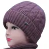 Sombreros de Mujer para Otoño e Invierno, Gorros Tejidos de Abuela, Gorros Cálidos de Cúpula, Sombreros de Lana Gruesa con Forro de Felpa para Adultos Mayores