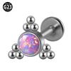Titanio G23 Ópalo dientes internos labio uña ARC triángulo flor multi-estilo pedrería anillo labial rosca interna cartílago de la oreja aretes