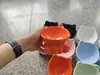 1 pieza Tazón de cerámica lindo para gatos elevado Diseño elevado Comedero Protege la columna vertebral del gato Anti vómitos Tazón para gatos de cara plana Gatito Perros pequeños Levantar Inclinado Comedero para gatos Platos para mascotas