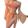 Lingerie Sexy Bordada Hanfu Charmosa Sexy Tentação Clássica Longa Estilo Antigo Hanfu Faixa de Barriga Coelho Decote Halter Conjunto