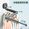Cabide de Ventosa Varal Dobrável para Secar Roupas Doméstico Varanda Janela Sem Furos Rack de Resfriamento Haste Retrátil Invisível para Secar Roupas Artefato
