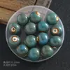 Acessórios de Joias Jingdezhen 14mm Contas Cerâmicas Redondas Acessórios para Pulseira Contas Soltas Colar de Mão Joias Artesanais DIY