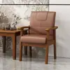 Cadeira com encosto em madeira maciça, poltrona, cadeira para mesa de computador, poltrona individual para casa, confortável para longos períodos sentado, cadeira de mahjong para idosos