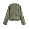 Transfronterizo 2026 Nueva Moda Europea y Americana Versátil Chaqueta Blazer con Cuello Alto Costuras Efecto Drapeado 5854819