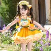 Vestido de Princesa Lolita para Niña, Vestido de Primavera y Otoño, Elegante Vestido de Verano para Niños, Vestido Esponjoso de Cumpleaños para Niña Pequeña