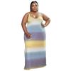 211207 Vestido de tirantes informal de moda para mujer con estampado de fantasía en color sexy nuevo de verano entre Europa y Estados Unidos