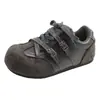 Estilo Coreano Otoño 2026 Nuevo Retro Estampado de Leopardo Zapatillas de Entrenamiento Alemanas para Mujer Hebilla de Cuero Mate Hace que los Pies Parezcan Más Pequeños Versátiles Casual Zapatillas de Plataforma