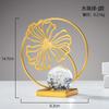 Ornamentos de Decoração para Casa Folha de Ginkgo Arte em Ferro Transfronteiriço, Artesanato em Metal de Nicho de Alto Nível para Mesa de Escritório Sala de Estar