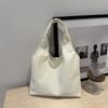 Bolso de hombro de lona de gran capacidad, informal, sencillo, combinable, fresco y elegante, bolso de clase para estudiantes universitarios.