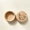 Caja para Dientes de Bebé, Caja de Madera Maciza para Dientes de Leche Infantil, Caja de Almacenamiento de Dientes, Caja de Almacenamiento de Dientes, Cordón Umbilical y Cabello Fetal, Caja de Madera Conmemorativa