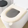 Alfombrilla para inodoro, Adecuada para todas las estaciones, Impermeable y lavable con toallita, Cojín para asiento de inodoro doméstico, Versión fina de invierno, Funda para asiento de inodoro de baño