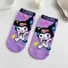 Calcetines de Dibujos Animados Rixi para Padres e Hijos Calcetines Morados Lindos para Mujer Versión Coreana 200N Calcetines Bajos para Mujer Dropshipping