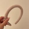 Diadema de Peluche Granular Maillard para Mujer Nueva Otoño e Invierno Diadema de Esponja para la Parte Superior de la Cabeza