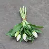 Flor Artificial Tulipa Botão Silicone Macio Cola Pu Material Flor Artificial Decoração de Casa Fotografia Flor Falsa Uso em Casamento