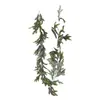 Planta simulada transfronteriza flor de pared con corona de Navidad de PE colgante de decoración de puerta planta de agua verde vid de flor larga decoración de ventana